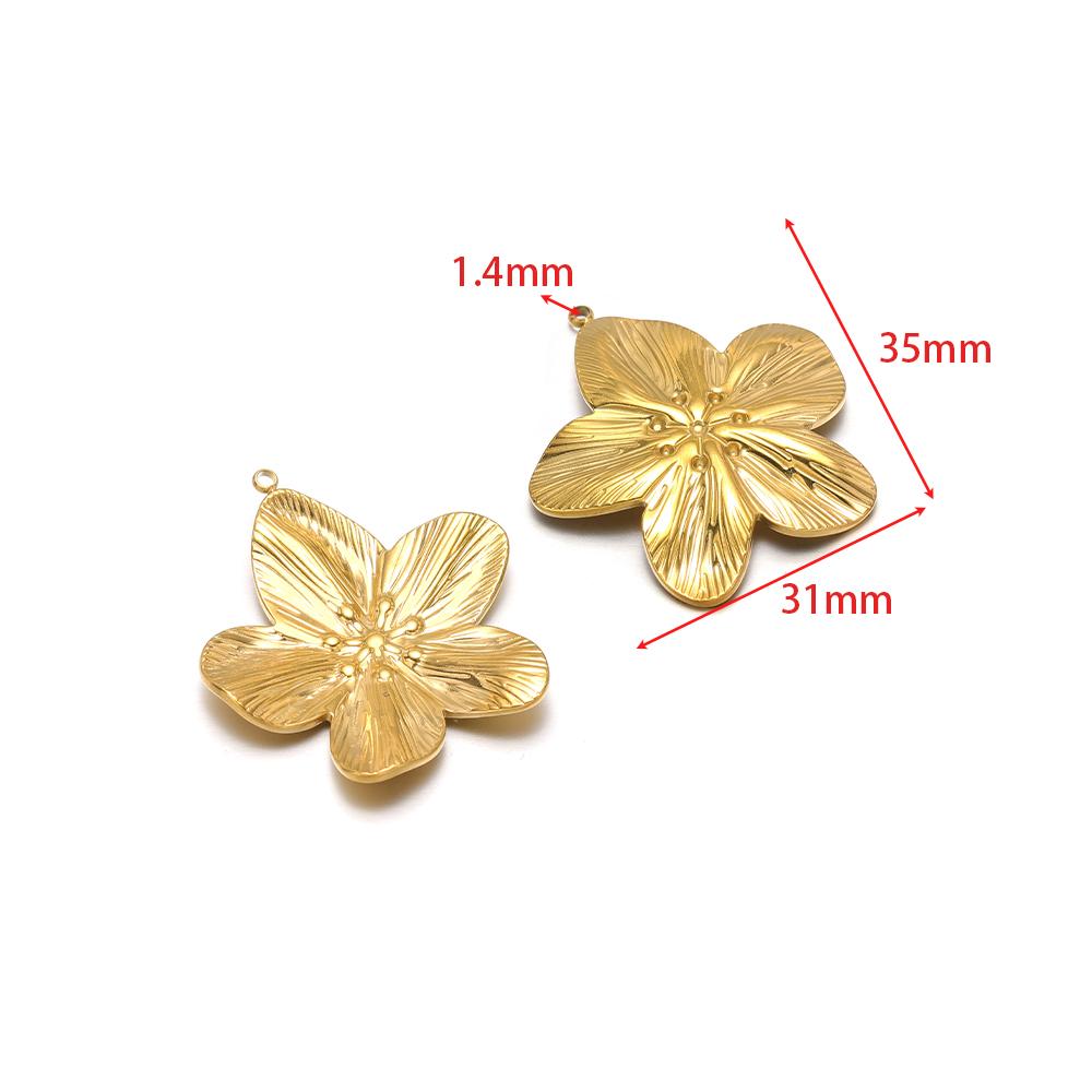5Pcs Stainless Steel Multistyle Sun Charms Flower Pendants for DIY Retro Jewelry Making Handmade Necklace Earrings Findings Bulk