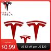 Автомобильная наклейка Tesla ABS 3 шт. Глянцевый матовый черный Для Tesla Model 3 Y Авто Логотипы Наклейка на руль Декорация Модифицированные Аксессуары