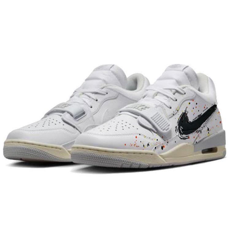 Jordan Legacy 312 Vintage Basketball Shoes Men's Low top Black/White HJ9199-111(Team56-)