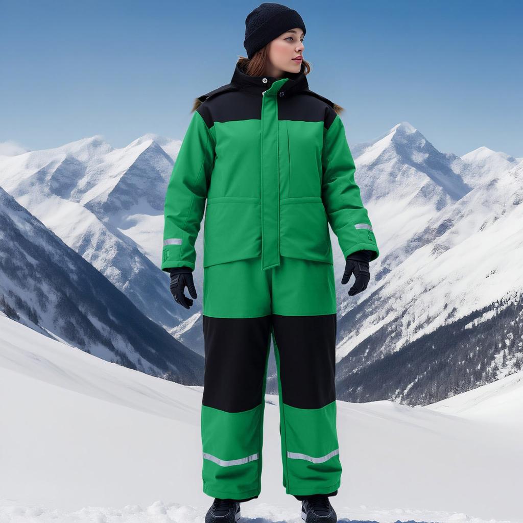 Женский модный повседневный зимний уличный цельный лыжный костюм для взрослых, холодостойкий, утолщенный, теплый, ветрозащитный, светящийся в темноте, с капюшоном