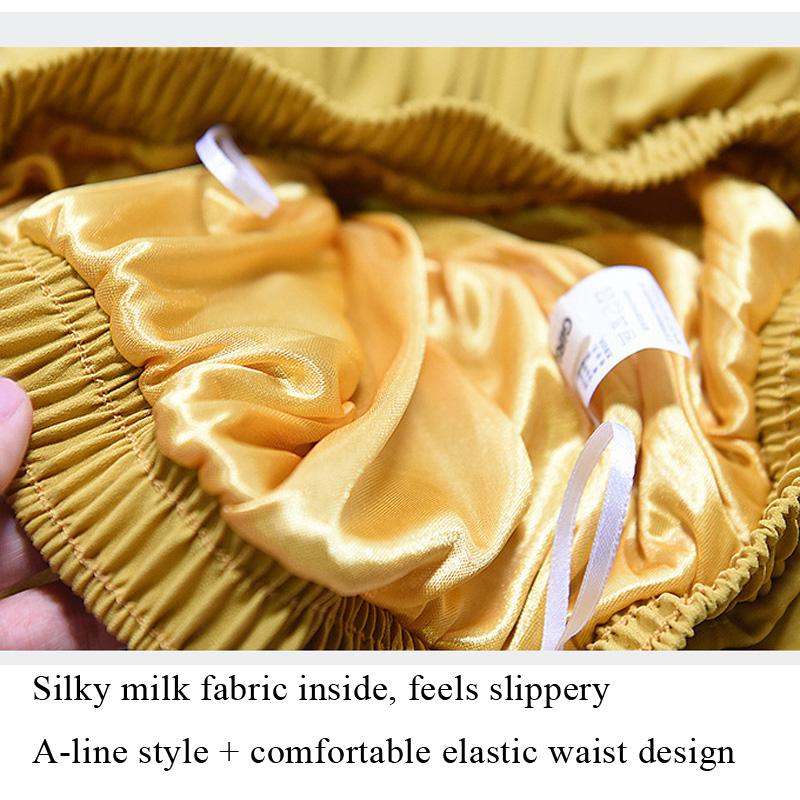 Винтажная плиссированная длинная юбка-миди для женщин, корейская мода, повседневная шифоновая юбка с высокой талией