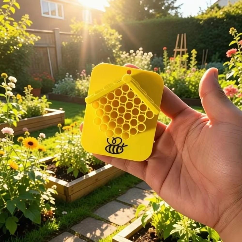 Eco-friendly Garden Bee House Plastic Bee Nesting Houses Outdoor Hanging Beehive Garden Decor