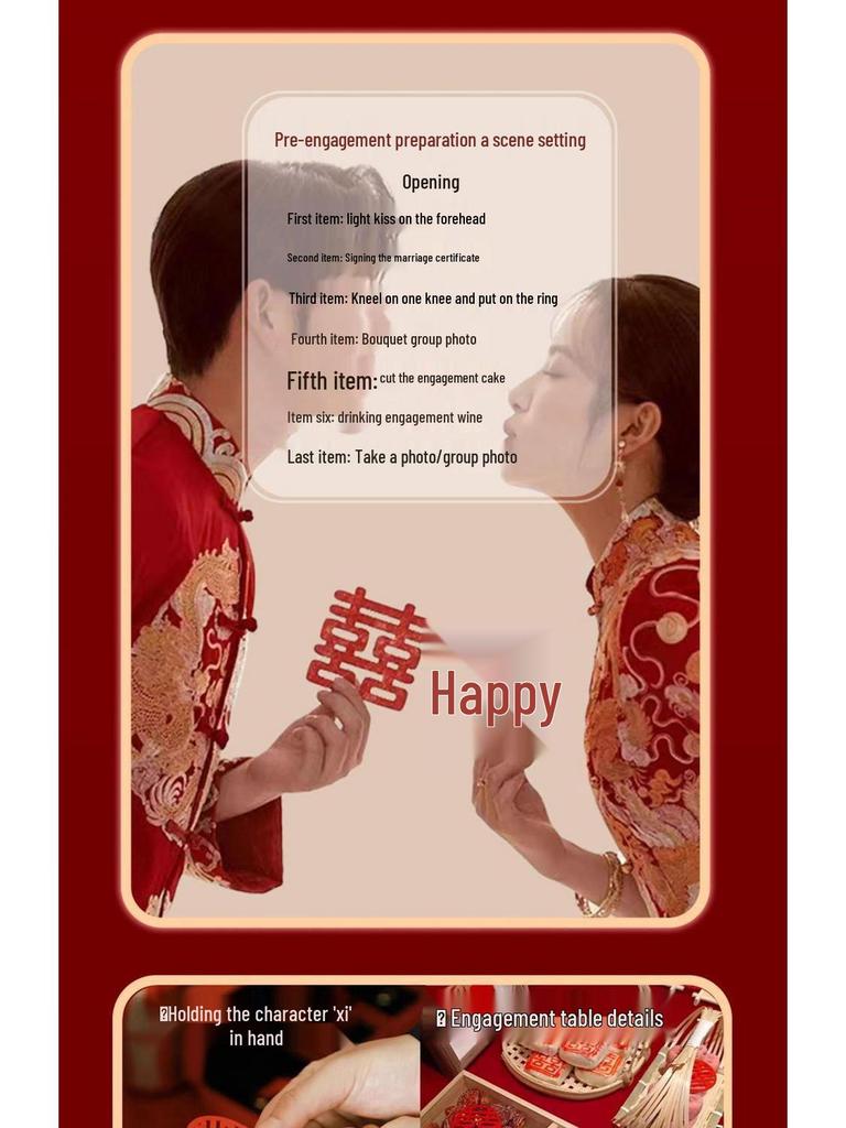 2025 Luxe Chinese Engagement Banquet Decor Set: High-End Centerpiece & Backdrop