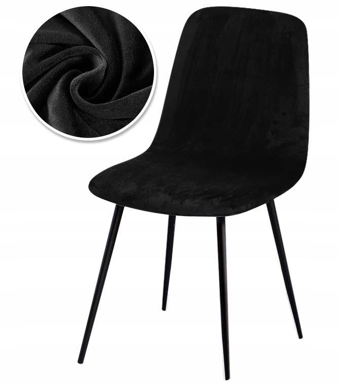 Scandinavian Chair Cover, Thick Black Velvet
