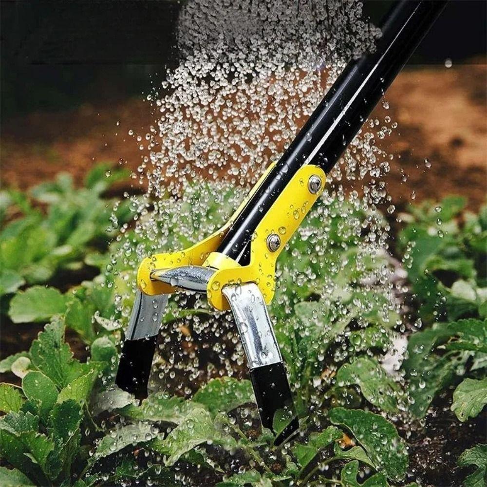 with Triangle Head Stirrup Loop Hoe Stainless Steel Stirrup Ring Hoe Garden Hula Hoes Gardening