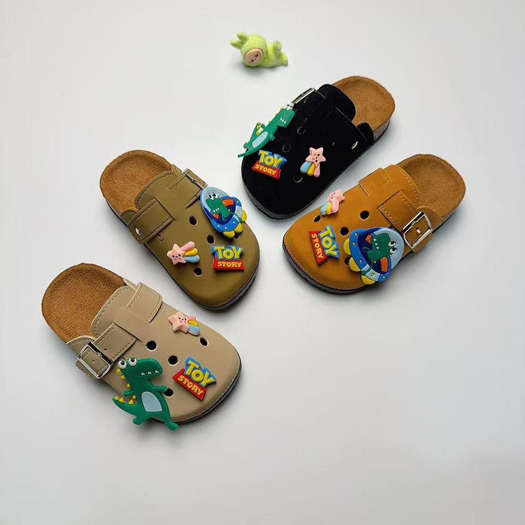 Новые детские мультяшные закрытые шлепанцы Birkenstock - Нескользящие, износостойкие, с толстой подошвой, подходят для улицы.