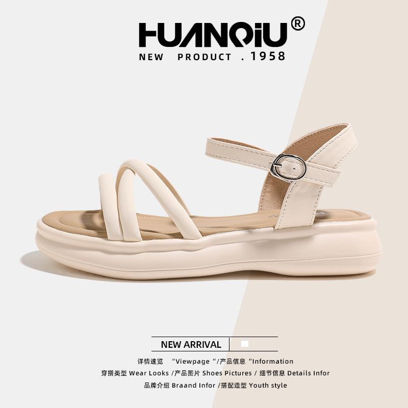Глобальные сандалии на платформе женская верхняя одежда XHQ-GH109 весенние новые повседневные туфли с юбкой односложный пояс пляжная обувь