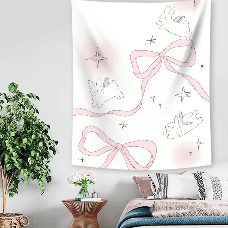 VIKAMA Dreamy Moonlit Night Starry Sky Tapestry Wall Hanging Children Room Decor Fairy Tale Home Art