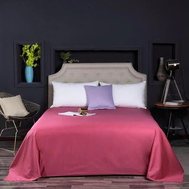 40 однотонных простынь из 100% египетского хлопка, атласное покрывало, длинное штапельное хлопковое наматрасник, белое, фиолетовое, желтое, постельное белье