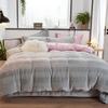 Microfiber Quilt Cover Coral Fleece Super Warm Winter Thick Duvet Cover 210g Queen King Size Double Sided Velvet Bedding Set