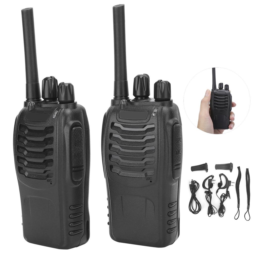 2 шт. портативная рация для Baofeng BF‑888H 400‑470 МГц 16 каналов с зарядкой через USB, вилка EU