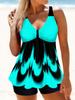 Tankini 2023 Printed Plus Large Size Купальник женский из двух частей Купальник женский купальный костюм летний пляжный костюм