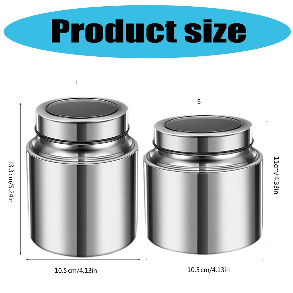 Premium 304 Stainless Steel Tea Storage Canister Tea Canister Container For Freshness And Aroma Preservation