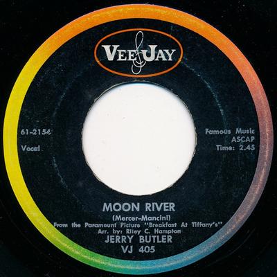 7-дюймовая пластинка ДЖЕРРИ БАТЛЕР - Moon River / Aware Of Love VJ405 Vee Jay Records 1961 США Соул/Фанк Б/У
