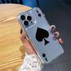 Прозрачный чехол Space Case Пиковый туз для Apple 17/15/14/13promax Чехол для телефона 12/11 Мягкий Xr/xs