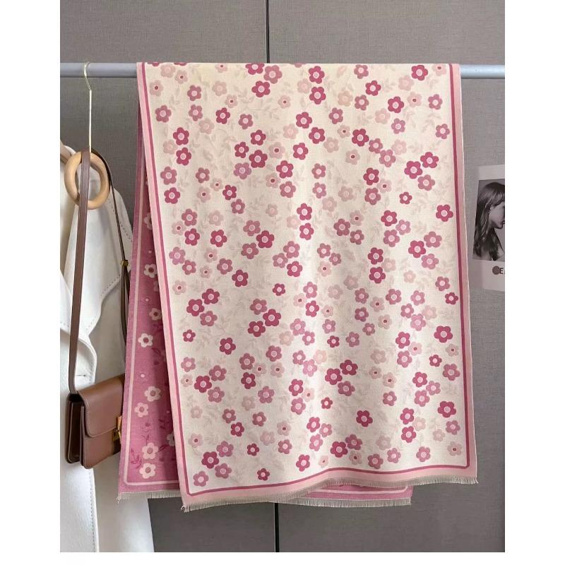 Scarf Women's Winter Flowers Soft Thickened Warm Versatile Shawl Dual-purpose Academy Scarf
