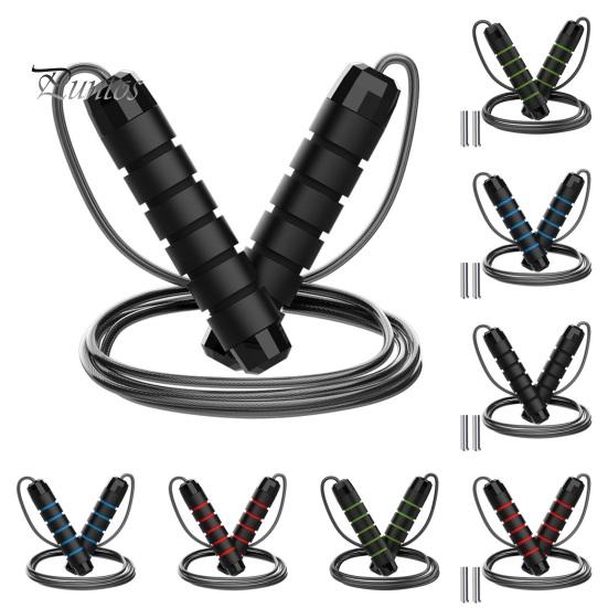 Скакалка из стальной проволоки 300 см. Регулируемая нескользящая ручка. Не спутывается. Физическое тестирование. Весовые тренировки. Студенты. Дети. Взрослые. Скакалка для фитнеса.