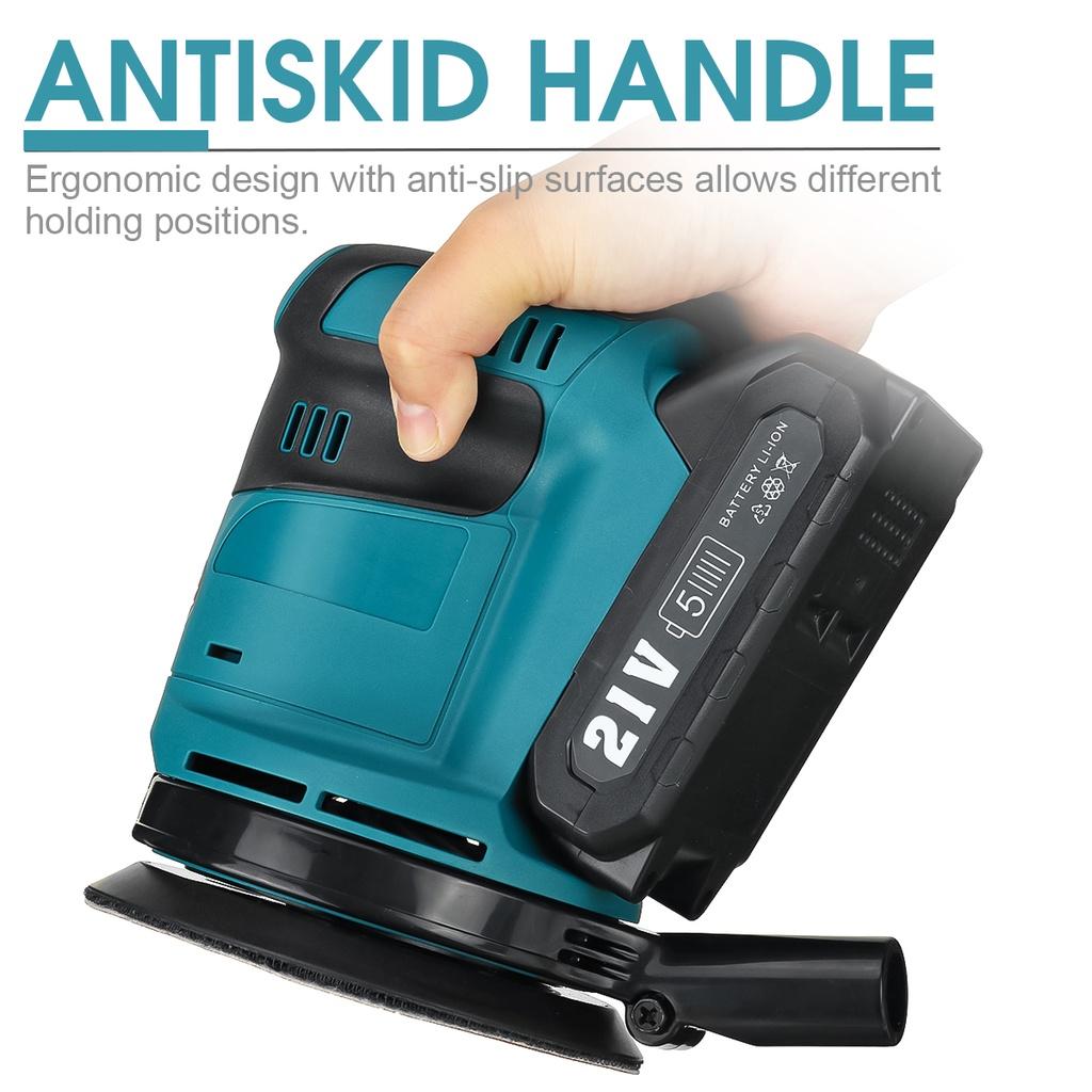 600 Вт 125 мм Беспроводная орбитальная электрическая шлифовальная машина для дерева Полировально-шлифовальный шлифовальный станок для батареи Makita