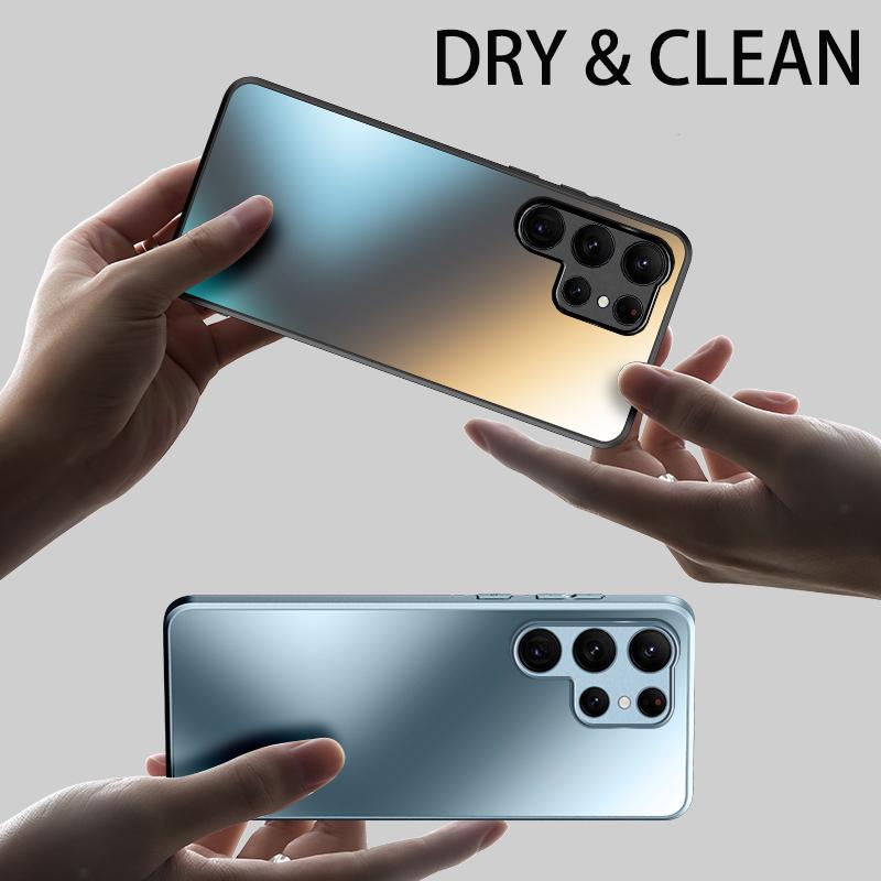 Роскошный силиконовый матовый стеклянный чехол AG для Samsung Galaxy S24 S23 S22 Ultra S24 Plus, матовый защитный чехол для объектива камеры