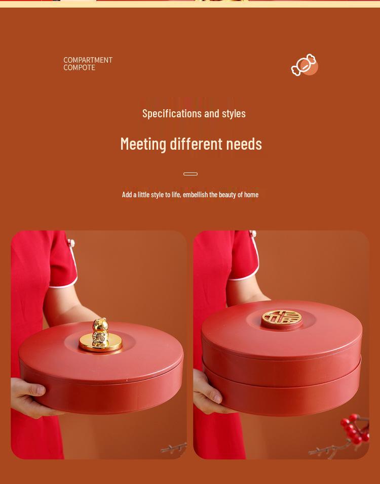 Дом Гостиная Коробка для демонстрации фруктов и закусок - Праздничная фруктовая тарелка и конфетница