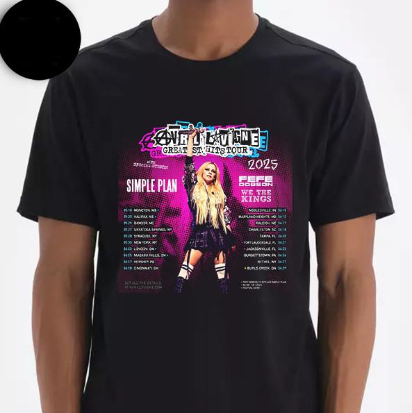 Avril Lavigne Greatest Hits 2025 Tour Tshirt size S5XL Unisex T-Shirt