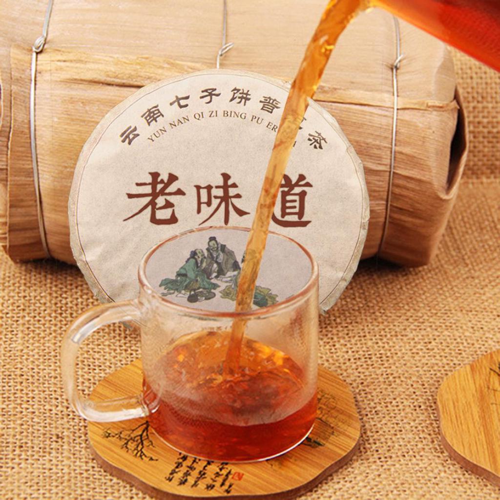 100g High Quality Chinese Aged Yunnan Puerh Ripe Tea Round Brick Health Care