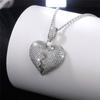 New Personality Break Heart Shaped Pendant Necklace for Girl Full Cool Hip Hop Accessories Party Women Jewelry