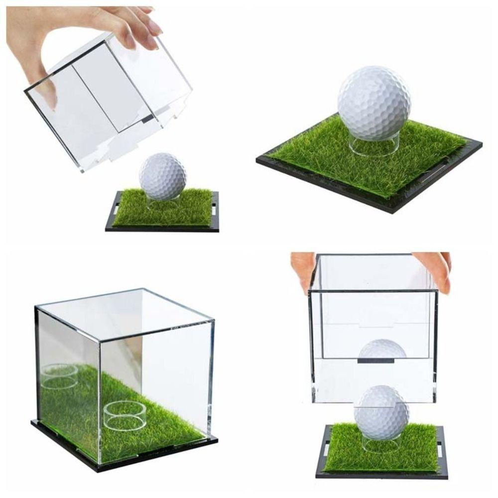 Transparent Golf Ball Display Case Dust Protection Golf Ball Acrylic Box  Collectibles