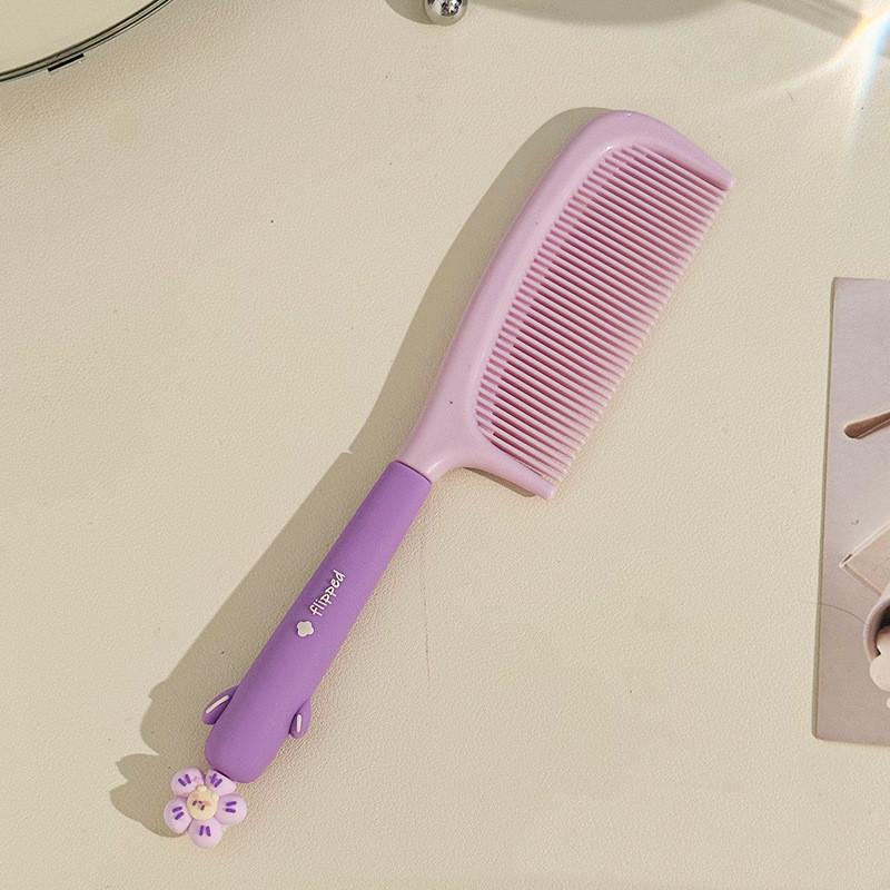 1 шт. Милая щетка для волос для детей и девочек, модная цветочная милая щетка для волос для девочек, силиконовая ручка, прямая детская женская расческа для волос