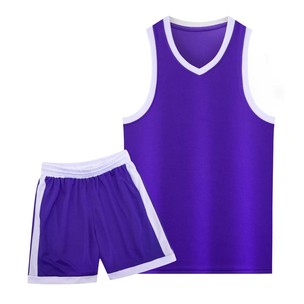 Student adult basketball jersey set men's and women's sports vest blue ball jersey narrow shoulder American game training jersey wholesale