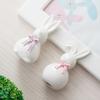 Керамическая фигурка кролика Пасхальный белый кролик статуэтка с бантом для весны Пасхи для дома в помещении настольное украшение