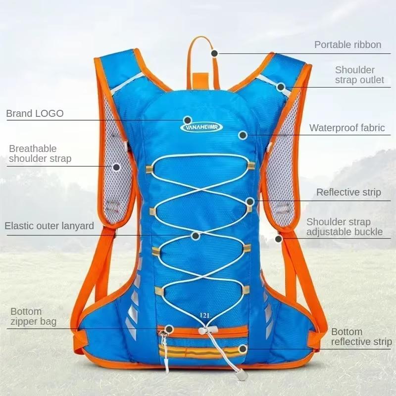 Outdoor Cycling Bag Lightweight Breathable Sports Backpack Large Capacity Hiking Bike Water Bag Shoulder Bag