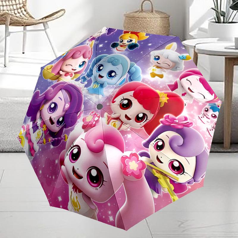 Twinkle Catch Teenieping Theme Automatic Umbrella, Lightweight & Portable, 8 Rib, Perfect for Outdoor Travel, Birthdays, Christmas, Gifts.