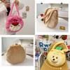Pineapple Pup And Strawberry Bear Plush Cartoon Shoulder Bag Large Capacity Tote For Everyday Use
