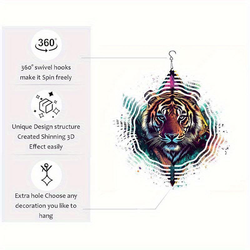 10-дюймовый подвесной ветряной спиннер с крючком на 360 градусов для декора балкона и сада, весенне-летнее уличное украшение