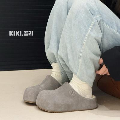 Европейская сумка с мягкой подошвой весна-лето новые ретро тапочки с толстой подошвой усиленные бархатные коровья кожа ленивая девушка