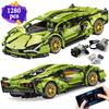Technical Building Blocks 1400PCS Model Racing Sport Car City Mechanical Speed Vehicle Supercar Brick Puzzle Toys Kid Adult Gift
