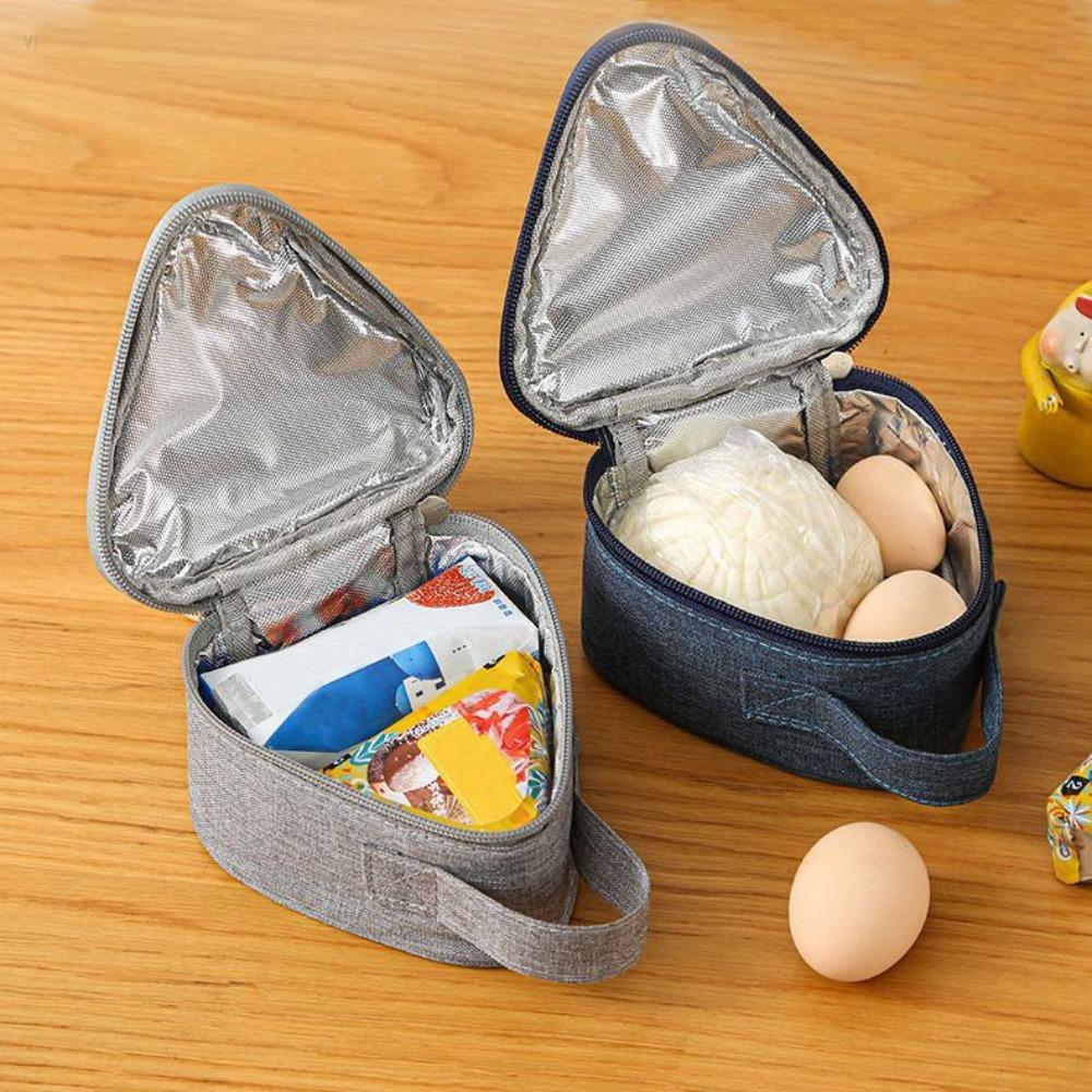 High Quality Portable Triangular Insulation Bag Aluminum Foil Mini Student Rice Ball Bag Durable Lunch Carry Bags