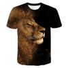 Summer Round Neck Animal Pattern 3D Printed Top Fashionable Casual Short Sleeved Children's Boy T-shirts