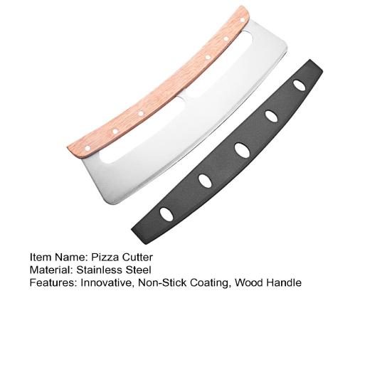 Нож для пиццы Rocker Blade Острый нож для пиццы Rocker Slicer из нержавеющей стали с защитным чехлом Аксессуары для печи для пиццы