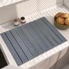 Diatom Ooze Bathroom Mat Anti-Slip Foldable Quick Water Absorbent Bathroom Rug Foldable