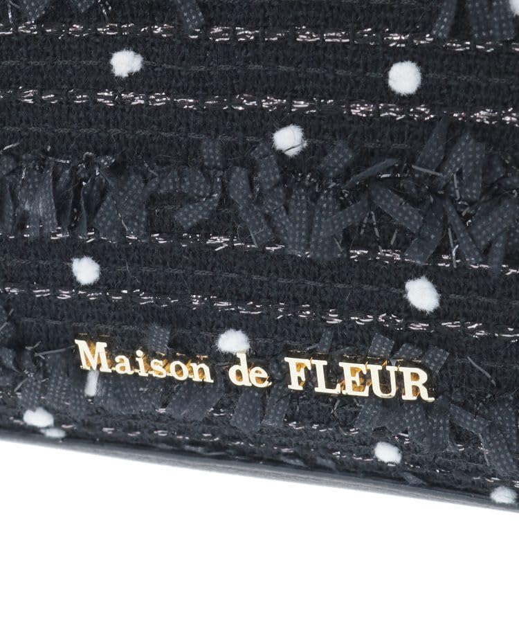 Maison de FLEUR LINTON Твидовая мини-сумка Boston черного цвета, женская, 2-сторонняя