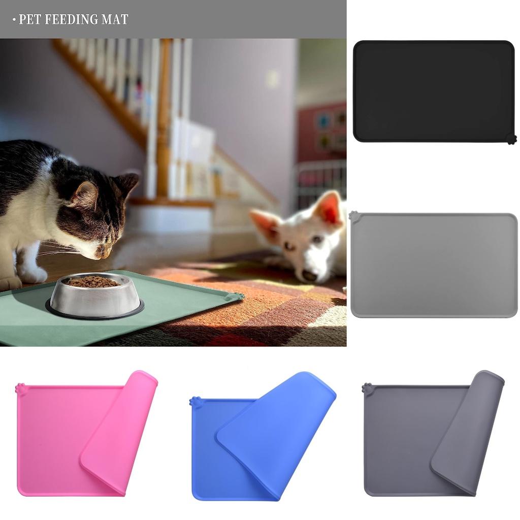 Cat Food Dog Mat Pet Feeding Bowl Placemat Waterproof Non Slip Floors Silicone