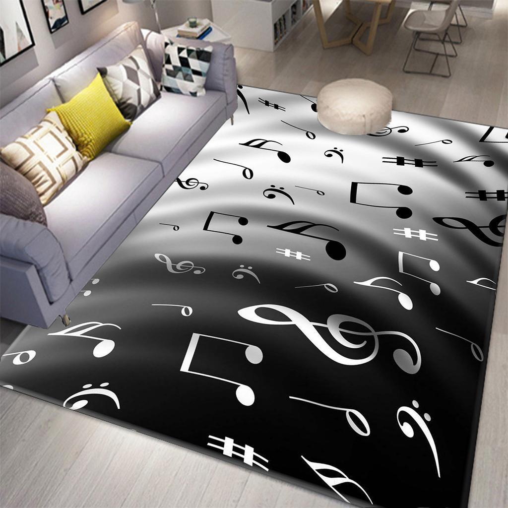 3D Music Carpet 3D Printing Carpets for Living Room Bedroom Decor Carpet Flannel Home Floor Mat Music  Area Rugs