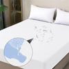 100% Waterproof Cotton Mattress Protector Cover with Elastic Band Bedspread Comfortable Fitted Solid Single Double Bed Sheet Set Full Size
