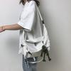 Canvas Bag Harajuku Dark Department Work Solid Color Shoulder Cross Bag Women Large Capacity Function Bag Tide