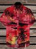 1116 Hot Sale Hawaiian Shirt Printed Shirt European Size Beach for Men's Large Size Shirt