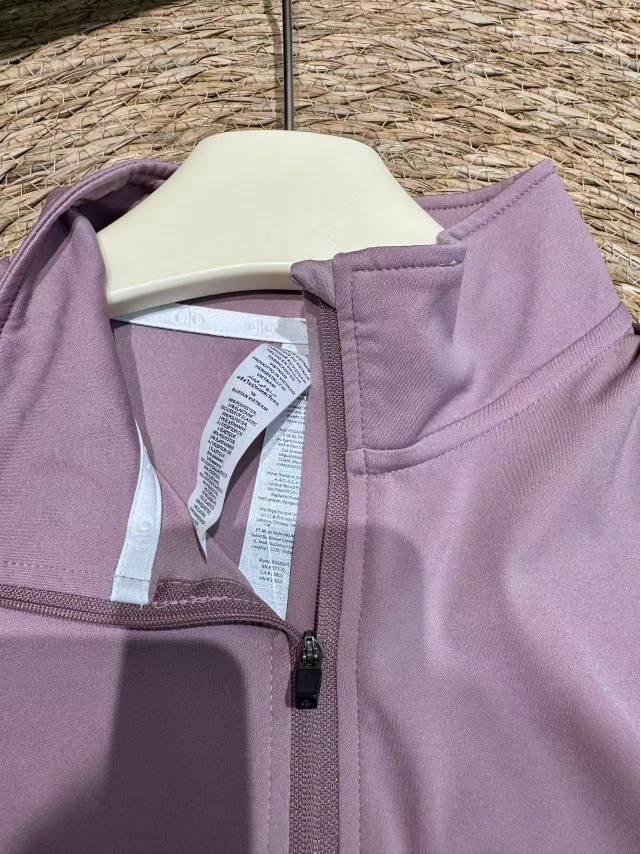 Женский оригинальный базовый слой для йоги Alo Slim-Fit с полумолнией - Топ для тренировок с длинным рукавом для осени/зимы