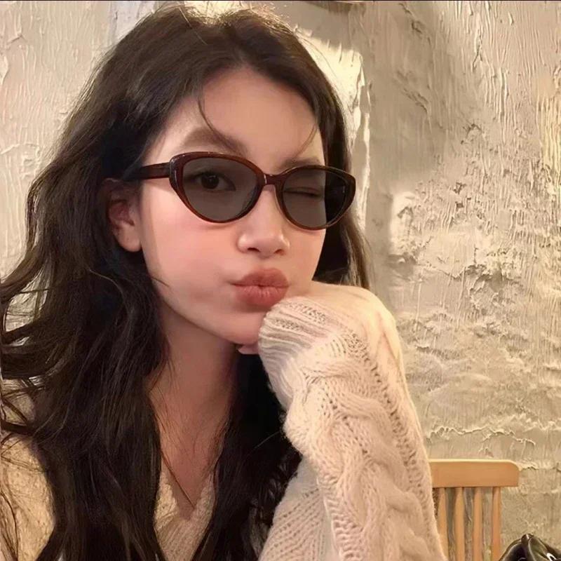 Интеллектуальные фотохромные солнцезащитные очки для очков для близорукости Унисекс Женские Кошачий глаз Меняющие цвет Минусовые очки Диоптрии от 0 до -4.0