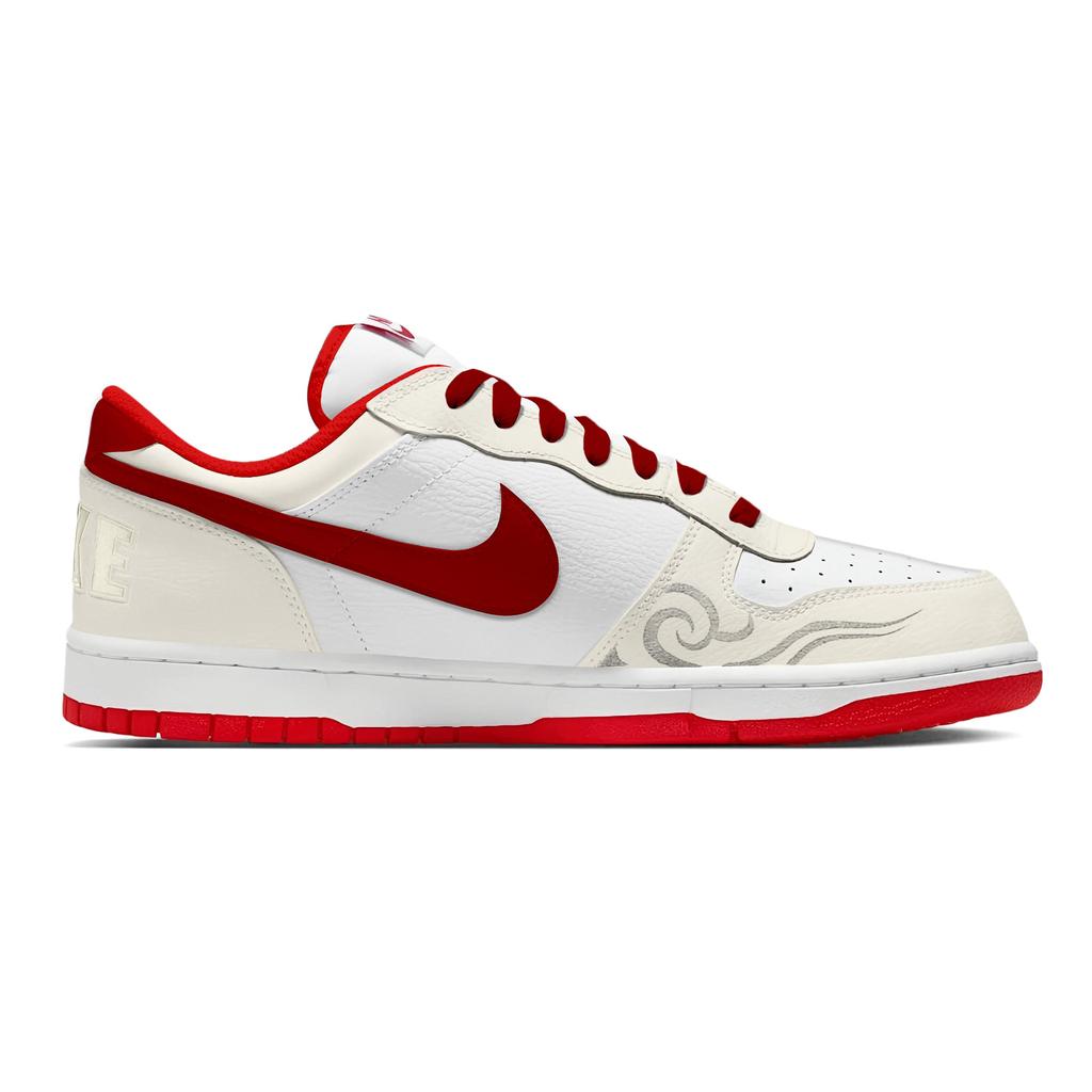 Nike Big Taming The Wind Horses Synthetic Leather Fashion Trend Abrasion Resistant Breathable Low top Skateboard Shoes 355152-150(Team282-)
